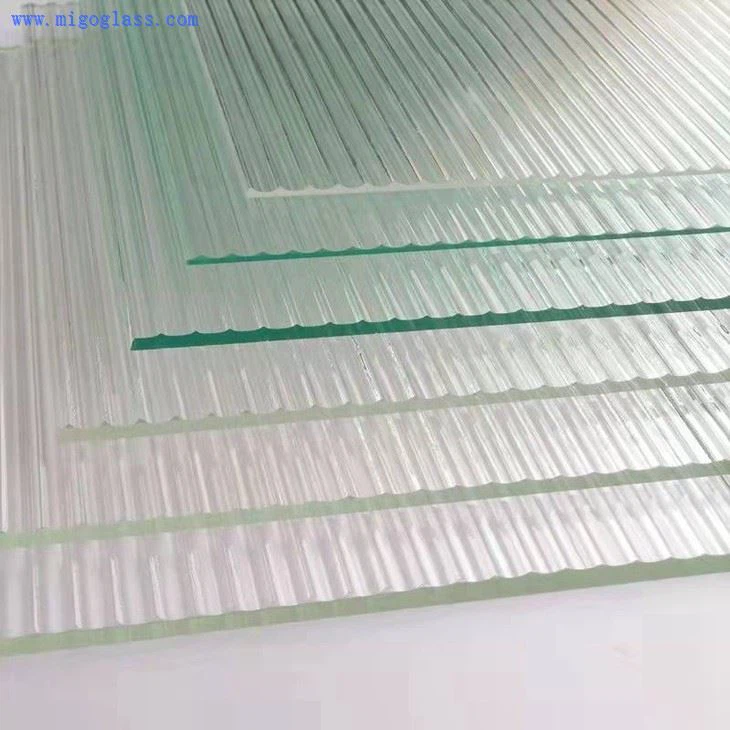 Flute Textured Shower Glass